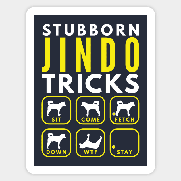 Stubborn Jindo Tricks - Dog Training Sticker by DoggyStyles